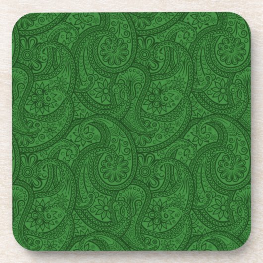 Dessous-de-verre Green Paisley (Devant)