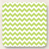 Dessous-de-verre Green Zigzag, Green Chevron, Motif géométrique (Devant)
