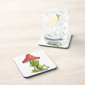 Dessous-de-verre Grenouille à couchage lunaire sous un champignon (Côté Droit)