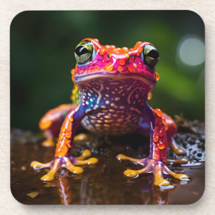 Dessous-de-verre 🐸 Grenouille arc-en-ciel orientale