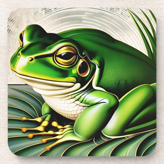 Dessous-de-verre Grenouille Art Déco (Devant)