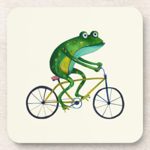 Dessous-de-verre Grenouille Sur Vélo