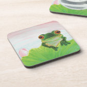 Dessous-de-verre Grenouille verte Relaxation sur la sécurité du cou (Côté gauche)