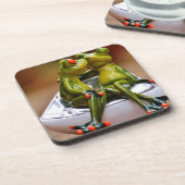 Dessous-de-verre Grenouilles joyeuses (Côté gauche)