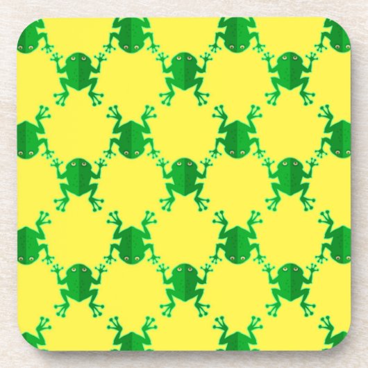 Dessous-de-verre Grenouilles mignonnes de bande dessinée (Devant)