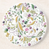 Dessous de verre - grès - Cercle toscan (Devant)