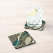 Dessous-de-verre Grey and Blue Abstract (Côté Droit)