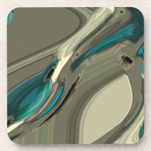 Dessous-de-verre Grey and Blue Abstract (Devant)