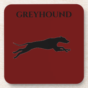 DESSOUS DE VERRE GREYHOUND avec dossier en liège.