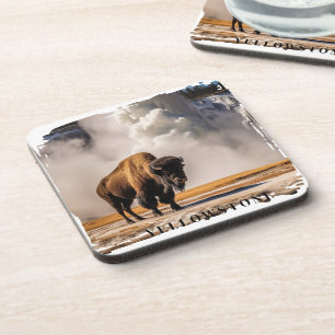Dessous-de-verre Grille de boisson du bison de Yellowstone Geyser