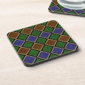 Dessous-de-verre Grille Diamant Arlequin : Harmonie Texturée (Côté gauche)