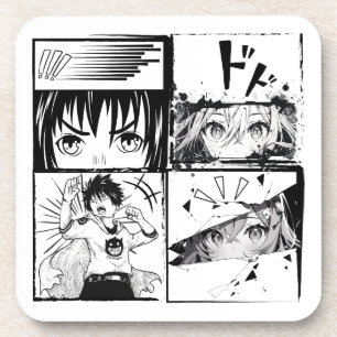 Dessous-de-verre Grilles d'actions Retro Anime