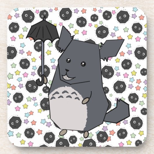 Dessous-de-verre Gris Chinchilla Pastel Candy Stars (Devant)