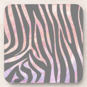 Dessous-de-verre Gris clair et rose Zebra (Devant)