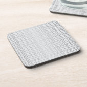 Dessous-de-verre Gris, moderne, simple, cool, lignes de grille tend (Côté gauche)