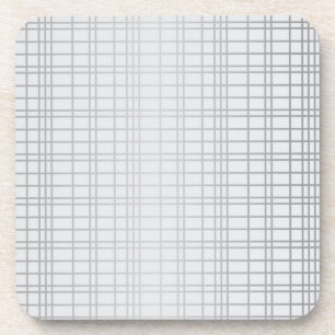 Dessous-de-verre Gris, moderne, simple, cool, lignes de grille tend