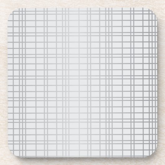 Dessous-de-verre Gris, moderne, simple, cool, lignes de grille tend (Devant)