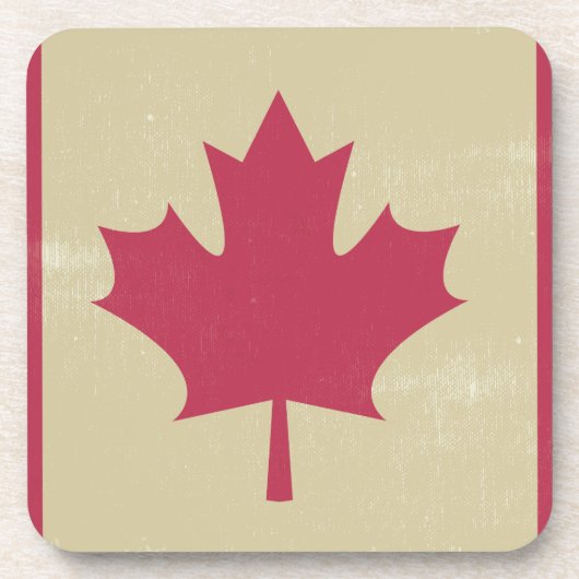 Dessous-de-verre gronder le drapeau canadien (Devant)