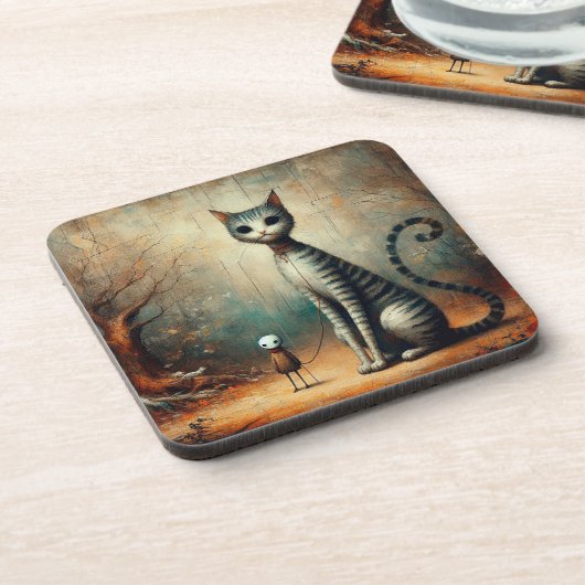 Dessous-de-verre Gros chat (Côté gauche)