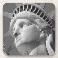 Gros plan noir et blanc Statue de la Liberté