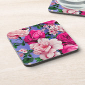 Dessous-de-verre Grosse Fleur rose rétro (Côté gauche)