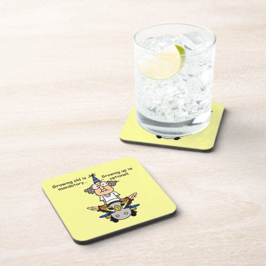 Dessous-de-verre Growing Up est un Humour facultatif (Côté Droit)