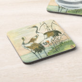 Dessous-de-verre Grues orientales au bord de l'eau (Côté gauche)