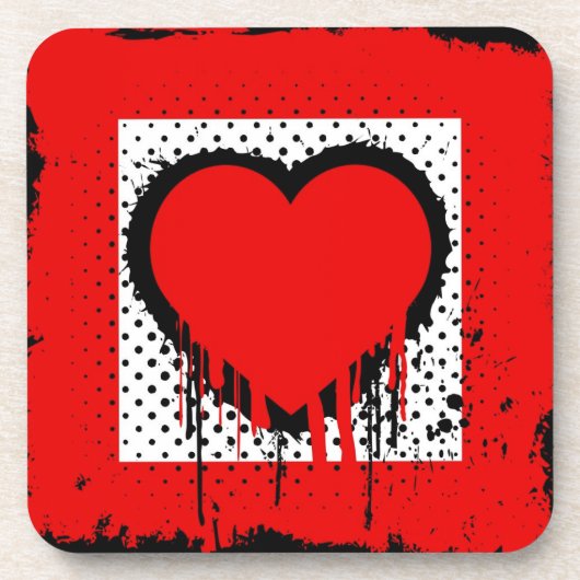 Dessous-de-verre Grunge love (Devant)