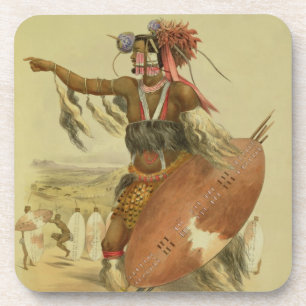 Dessous-de-verre Guerrier de zoulou, Utimuni, neveu de Chaka le