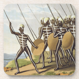 Dessous-de-verre Guerriers de la Nouvelle-Galles du Sud, gravés pa