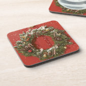 Dessous-de-verre Guirlande de Noël accrochant sur une porte (Côté gauche)