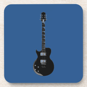 Dessous-de-verre Guitare électrique Bleu Black Pop Art