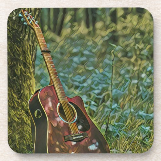 Dessous-de-verre Guitariste Birthday (Devant)