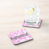 Dessous-de-verre Gymnaste rose et blanc (Côté Droit)