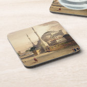 Dessous-de-verre Haghia Sophia, plat 17 : vue extérieure du mosq (Côté gauche)