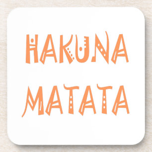 Dessous-de-verre Hakuna Matata – Art textuel tribal africain