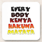 Dessous-de-verre Hakuna Matata coloré : Une fête kenyane (Devant)