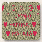 Dessous-de-verre Hakuna Matata Talk Argent Art Design (Devant)