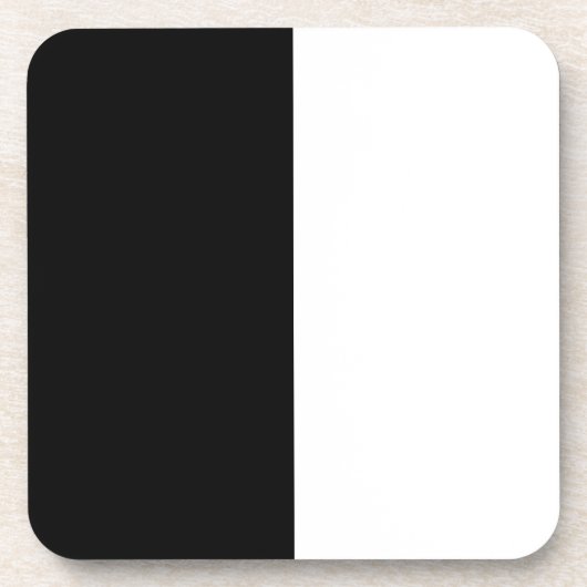 Dessous-de-verre half white half black, half black half white (Devant)