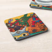 Dessous-de-verre Halloween Chevalier Médiéval Costume Chats (Côté gauche)