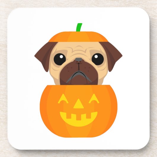 Dessous-de-verre Halloween Pugkin (Devant)
