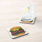 Dessous-de-verre Hamburger de luxe double au fromage (Côté Droit)