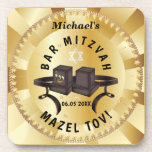 Dessous-de-verre Happy Bar Mitzvah 20XX Gold Décoratif<br><div class="desc">Happy Bar Mitzvah 20XX Modèle. Couleur or. Design moderne. Événements Religieux Bar Mitzvahs.</div>