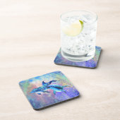 Dessous-de-verre Happy Dolphin Couple Beverage Coaster (Côté Droit)