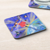 Dessous-de-verre Happy Girl with Birds (Côté gauche)