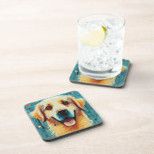 Dessous-de-verre Happy Golden Retriever (Côté Droit)