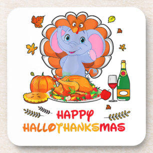 Dessous-de-verre Happy Hallo Merci Mas Elephant Thanksgiving Cadeau