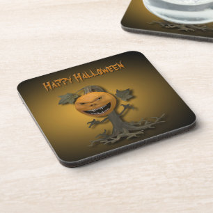 Dessous-de-verre Happy Halloween Citrouille Tree