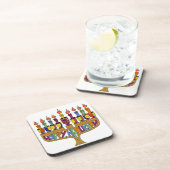 Dessous-de-verre Happy Hanukkah Dreidels Menorah (Côté Droit)