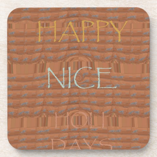 Dessous-de-verre Happy Holidays Zebra Art Print (Devant)